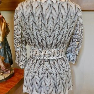 Roberto Cavalli silk feather blouse